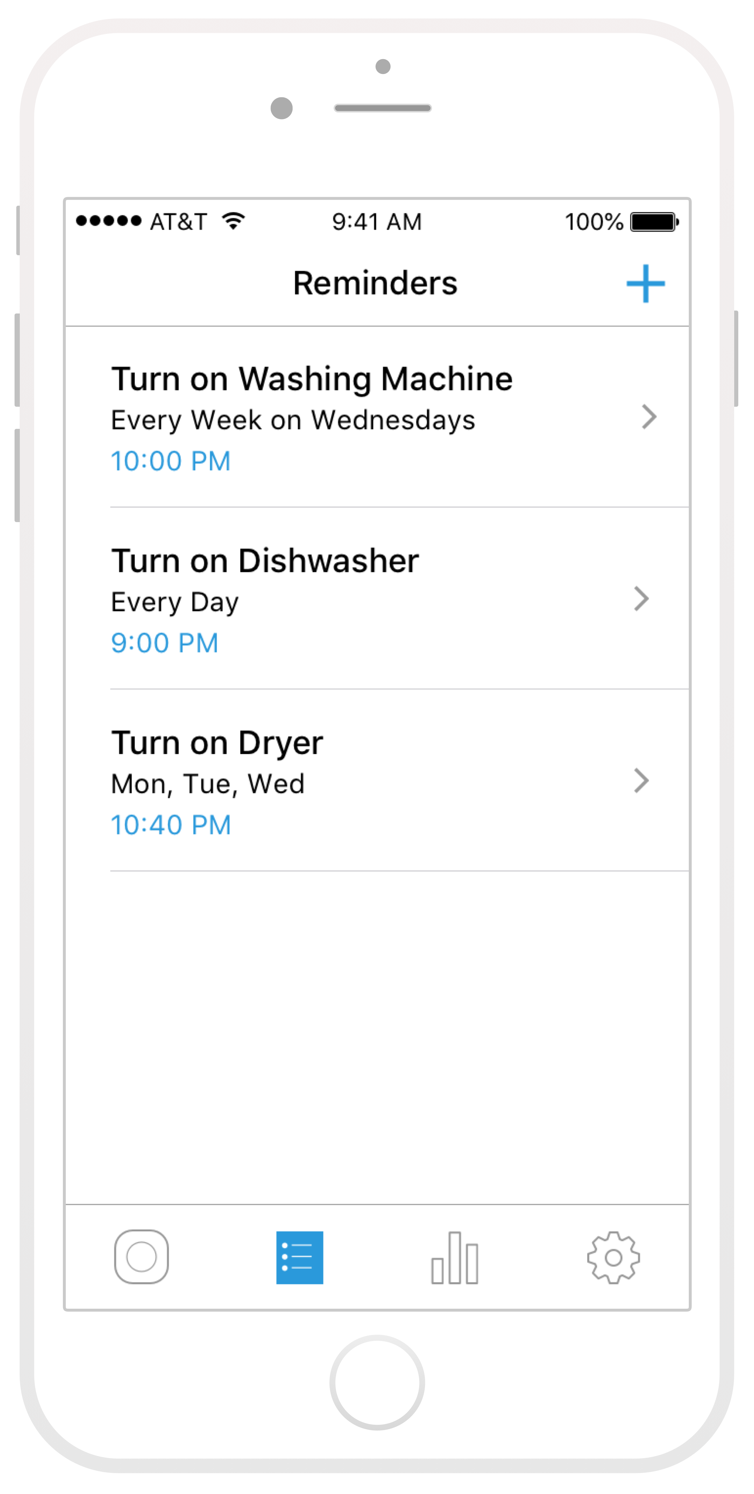 Reminders and usage tracking